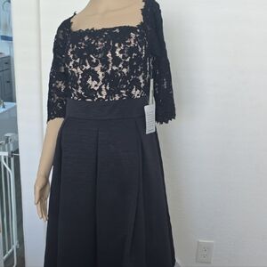 Eliza J Black Lace Overlay Skirt